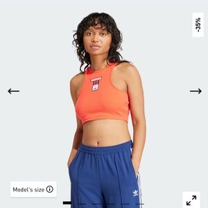 Adidas Vibrant Orange Adibreak Tank Top